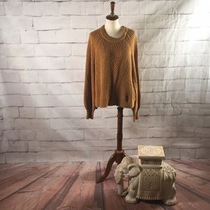 Madewell Balloon Sleeve Pullover Sweater in Mustard Yellow